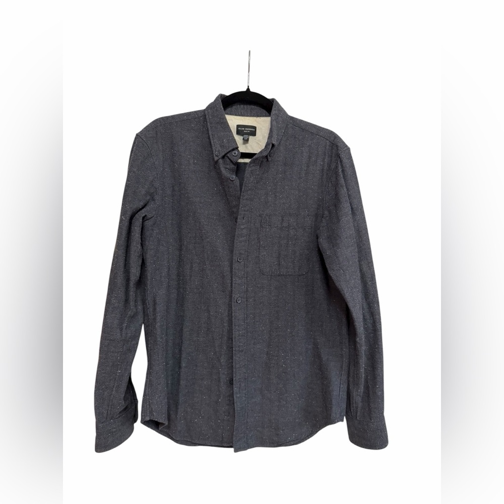 Club Monaco Slim Fit Button Down Shirts SZ S/ Gray Long Sleeve Bundle 2 Shirts